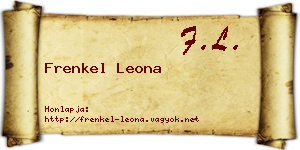 Frenkel Leona névjegykártya